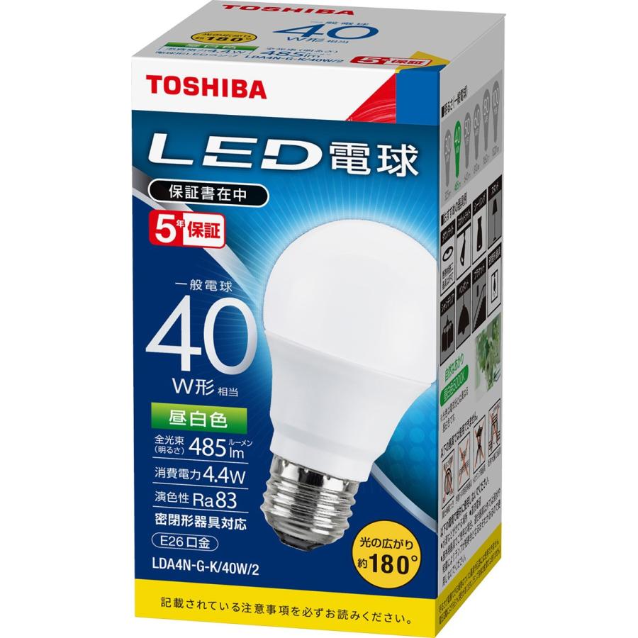 TOSHIBA（東芝） ポイント2倍 LDA4N-G-K/40W/2 (LDA4NGK40W2) LED