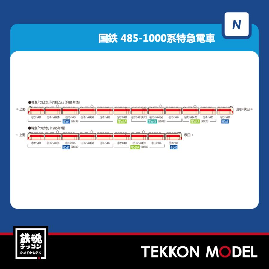 hareru購入ページ トミックス Nゲージ TOMIX 98740 485-1000系特急電車増結セットB