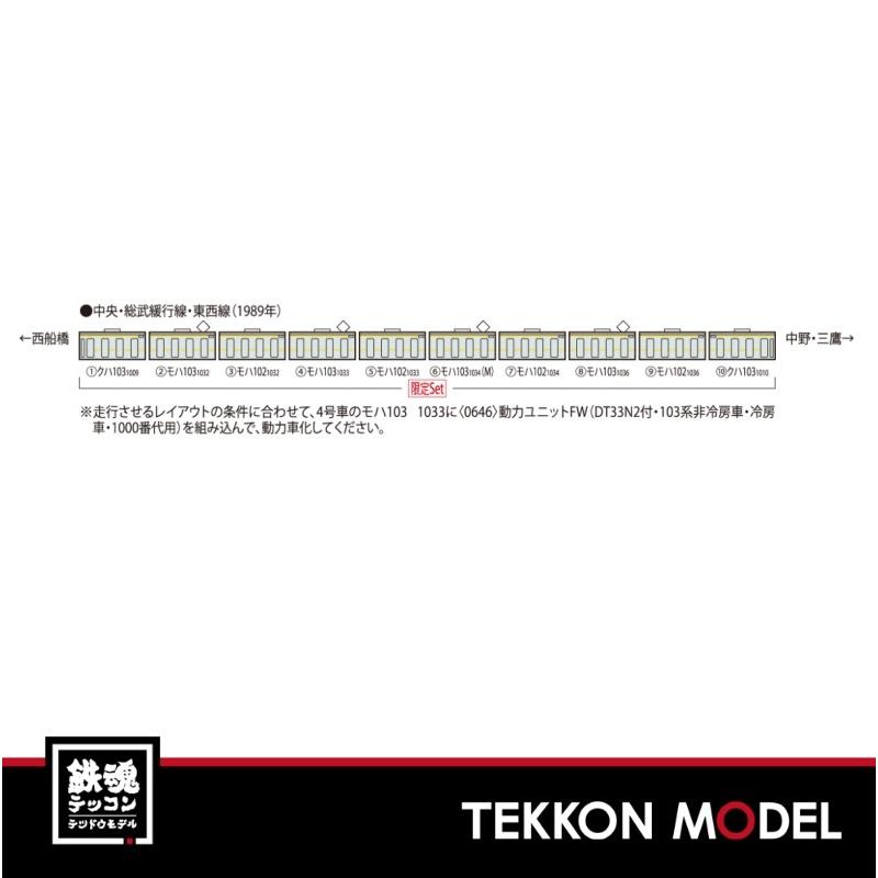 トミックス Nゲージ TOMIX 98999 限定 103 1000系電車(三鷹電車区