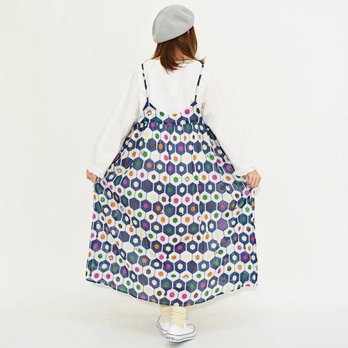 カラフルなハチの巣柄のノースリーブワンピース レディース フリーサイズ 綿100 総柄 ハチ柄 コットン ワンピース ワンピ キャミワンピ メール便送料無料 003 街の小さな雑貨屋さんtekute 通販 Yahoo ショッピング