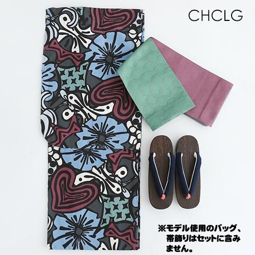 MERLOT merlot メルロー トランプ柄の浴衣の3点セット(浴衣＋帯