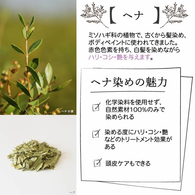naiad（ナイアード） ヘナ+木藍 黒茶系 100g : 人と地球にやさしい