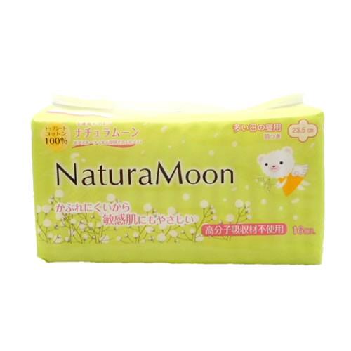 ナチュラムーン　NaturaMoon　多い日の昼用　羽つき　普通の日用　羽なし ナチュラムーン 生理用ナプキン 多い日の昼用 〔羽つき〕 16個入 : 人