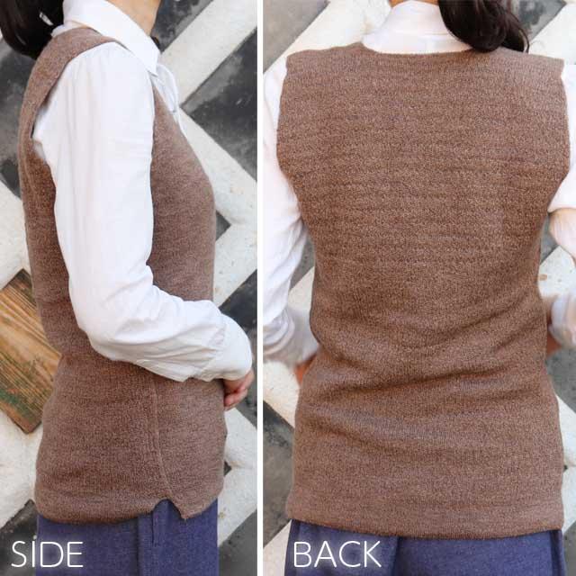 冬季限定】大法紡績 ねこベスト 〔ウール100%〕 M/L 日本製 【送料