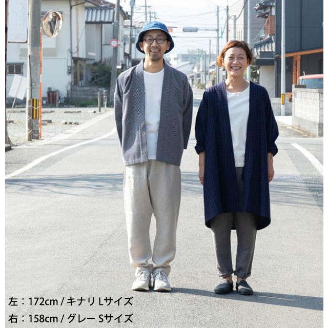 コットンリネン シンプルもんぺ ブライトグリ—ン うなぎの寝床 L寸 ゆったり コットンリネン シンプルもんぺ ブライトグリ—ン うなぎの寝床 L
