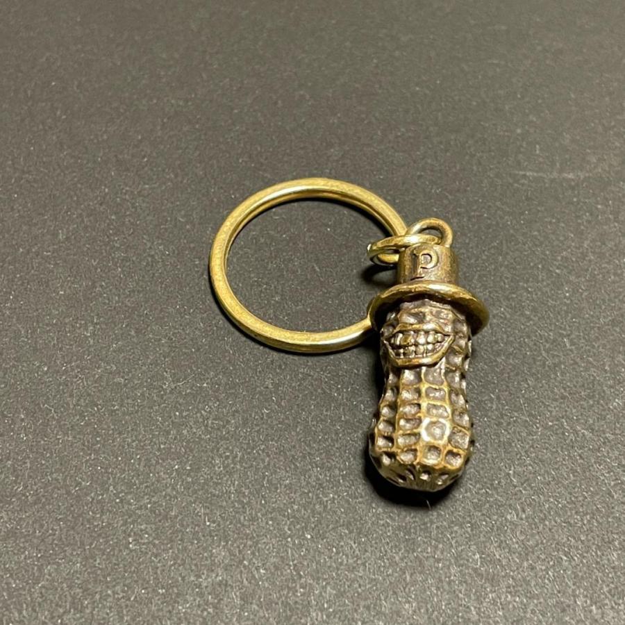 クレイジーピーナッツ】真鍮 キーホルダー キーリング 古着 オリジナル