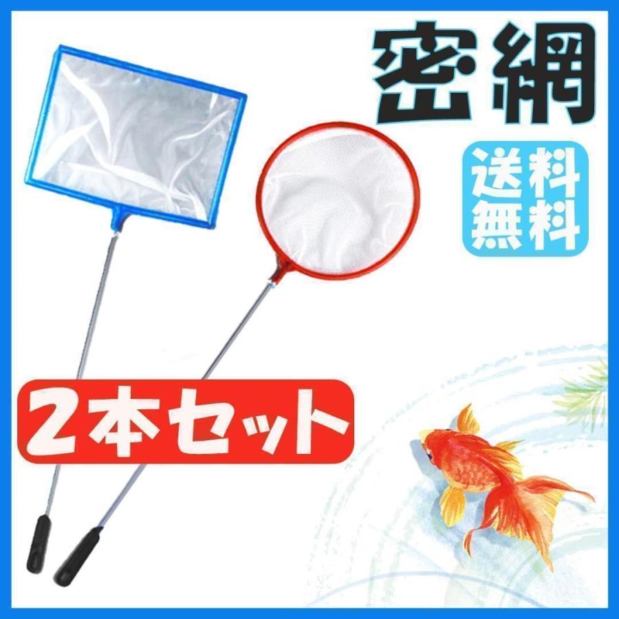 魚 網 ネット 水槽 掃除道具 フィッシュネット 密網 2本セット 魚