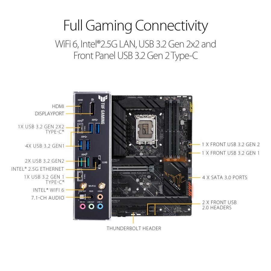 ASUS マザーボード TUF GAMING Z690-PLUS WIFI D4｜tekutekustore｜06