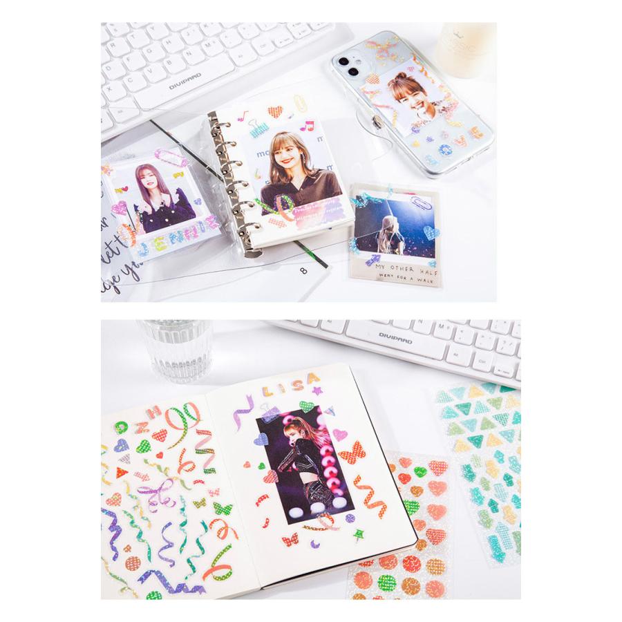 塩系文具 キラキラ デコシール 5種類入 手帳 素材 デコレーション ホログラム キラキラ 可愛い 韓国風 英語 三角 ハート コラージュ Mob4 02 06 雑貨屋 Tekuto 通販 Yahoo ショッピング
