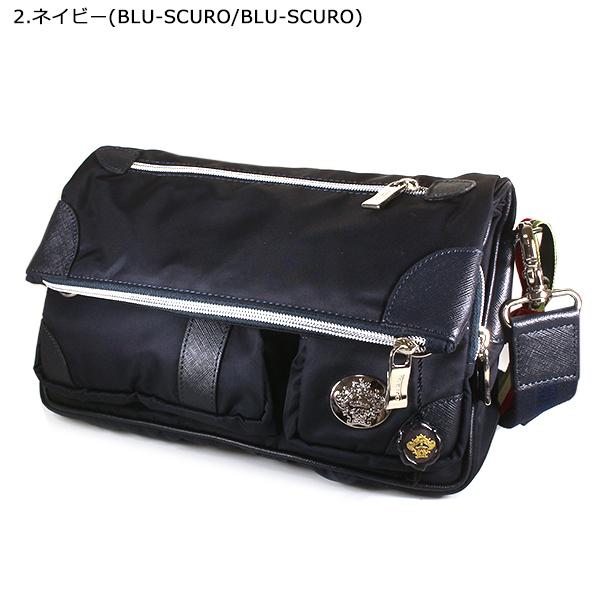 オロビアンコ ショルダーバッグ Orobianco CAMELOT メンズ ユニセックス 斜め掛け 2WAY クラッチバッグ 革 ブランド リモンタナイロン/レザー ブラック/ネイビーの画像