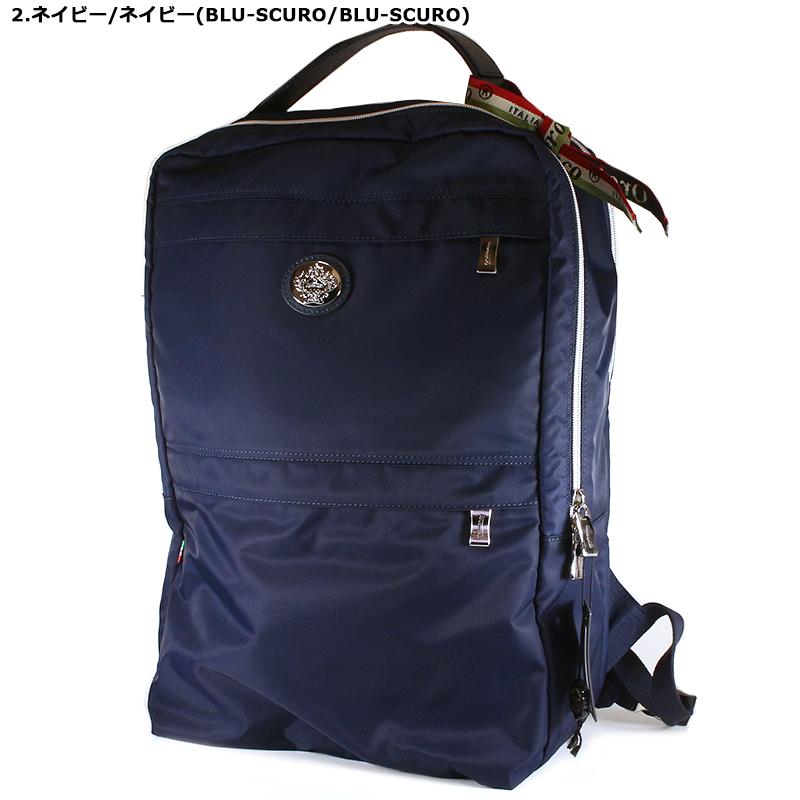 オロビアンコ バックパック Orobianco PUNTUALE メンズ リュックサック  ユニセックス 斜め掛け 2WAY 革 ブランド リモンタナイロン/レザー ブラック/ネイビーの画像