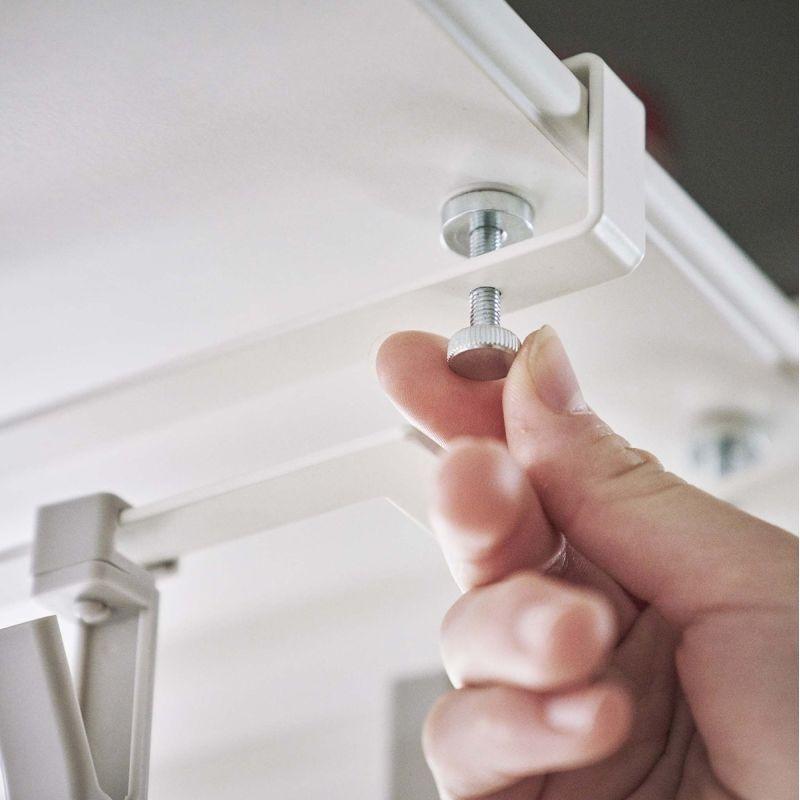 戸棚下回転式クリップ プレート 4連 ホワイト キッチン 台所 吊り下げ 収納 YAMAZAKI (山崎実業) 05485-5R2★ | Plate(山崎実業) | 13