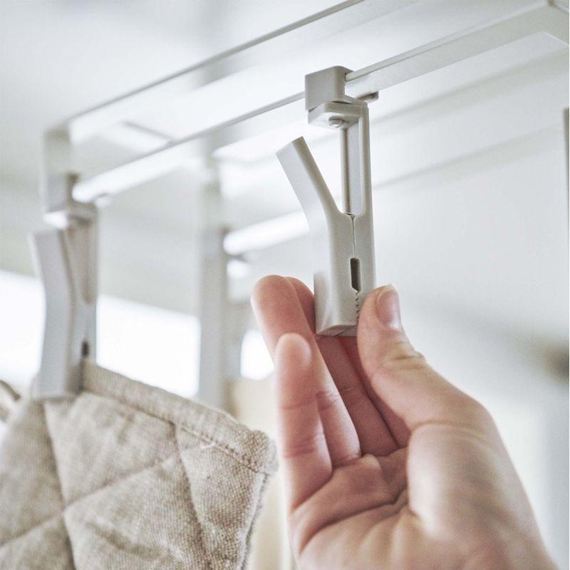 戸棚下回転式クリップ プレート 4連 ホワイト キッチン 台所 吊り下げ 収納 YAMAZAKI (山崎実業) 05485-5R2★ | Plate(山崎実業) | 14