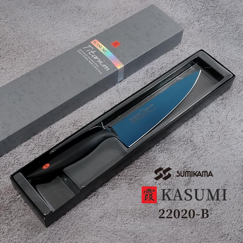 霞KASUMI 霞 KASUMI 剣型包丁 ブルー チタンコーティング No.22020/B