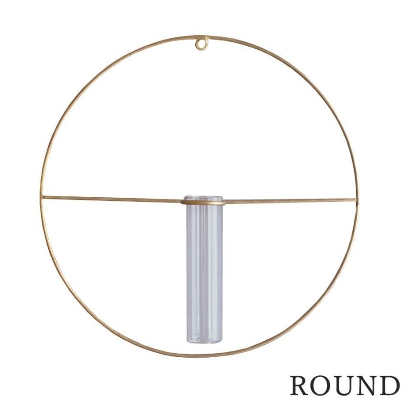 一輪挿し PIKE wall brass vase ROUND ピケ ウォールブラスベース ラウンド 壁掛け 真鍮 ガラス 試験管 ウエストビレッジトーキョー 4589824364704★ | WEST VILLAGE TOKYO | 03