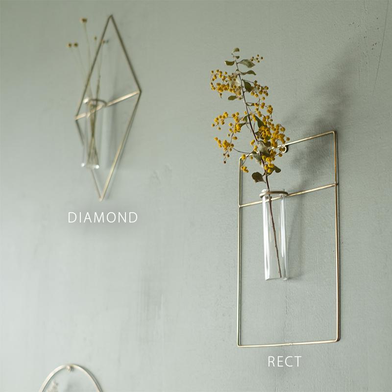一輪挿し PIKE wall brass vase DIAMOND ピケ ウォールブラスベース ダイヤモンド 壁掛け 真鍮 ガラス 試験管 ウエストビレッジトーキョー 4589824364711★ | WEST VILLAGE TOKYO | 14