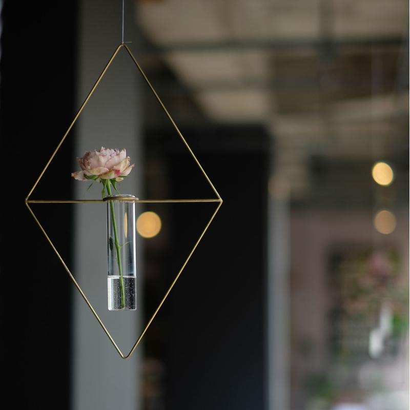 一輪挿し PIKE wall brass vase DIAMOND ピケ ウォールブラスベース ダイヤモンド 壁掛け 真鍮 ガラス 試験管 ウエストビレッジトーキョー 4589824364711★ | WEST VILLAGE TOKYO | 02