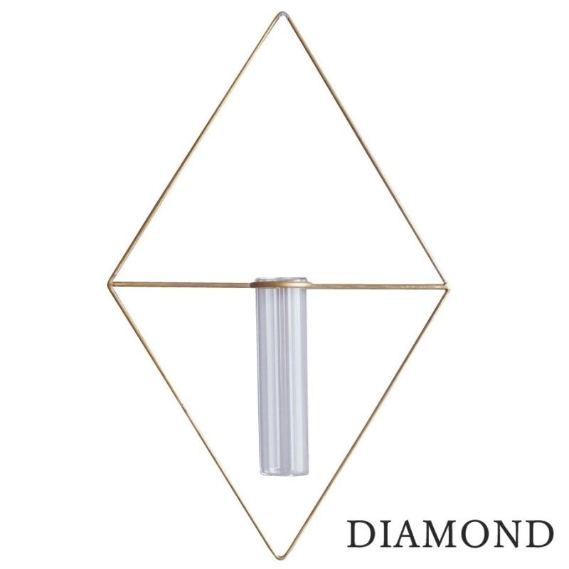 一輪挿し PIKE wall brass vase DIAMOND ピケ ウォールブラスベース ダイヤモンド 壁掛け 真鍮 ガラス 試験管 ウエストビレッジトーキョー 4589824364711★ | WEST VILLAGE TOKYO | 03