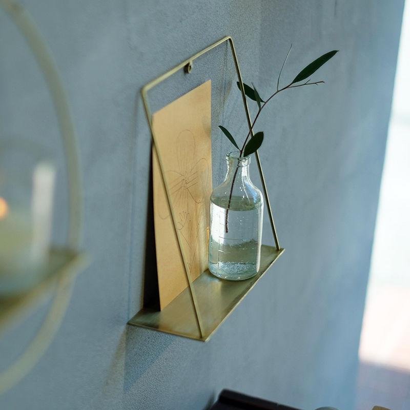 ディスプレイシェルフ 壁掛け PIKE wall brass shelf CUBE ピケ ウォール ブラスシェルフ キューブ 真鍮 ウエストビレッジトーキョー 4589824364827★ | WEST VILLAGE TOKYO | 03