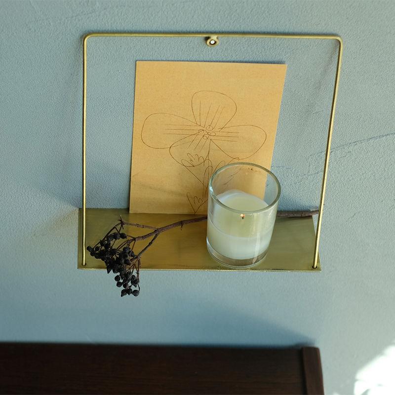 ディスプレイシェルフ 壁掛け PIKE wall brass shelf CUBE ピケ ウォール ブラスシェルフ キューブ 真鍮 ウエストビレッジトーキョー 4589824364827★ | WEST VILLAGE TOKYO | 05