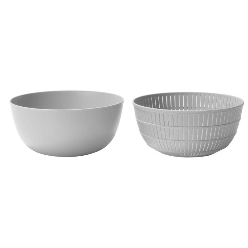 米とぎにも使えるザルとボウル Colander ＆ Bowl グレー ライクイット 4941860122708★｜telaffy｜04