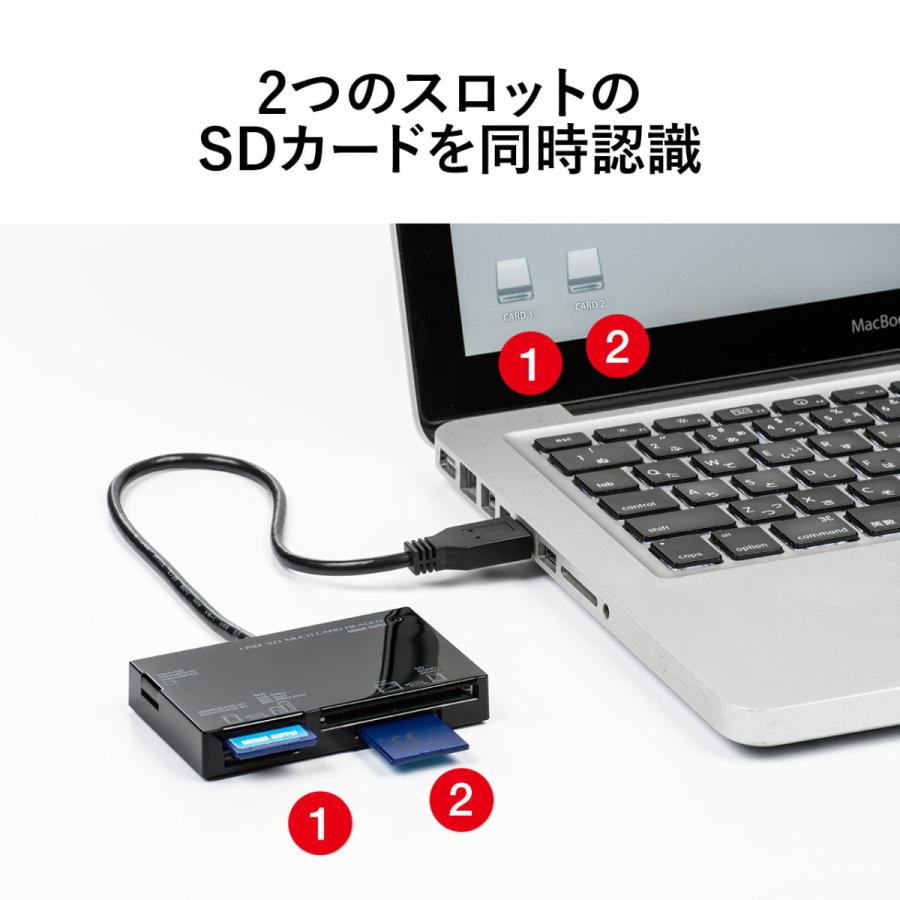 USB3.0 カードリーダー SANWA SUPPLY (サンワサプライ) ADR-3ML35BK｜telaffy｜10