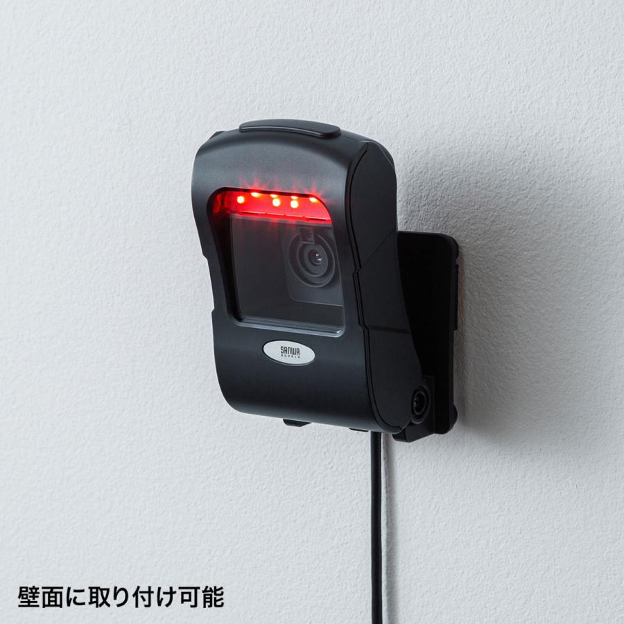2次元バーコードリーダー(定置式) SANWA SUPPLY (サンワサプライ) BCR-2DST3BKの画像
