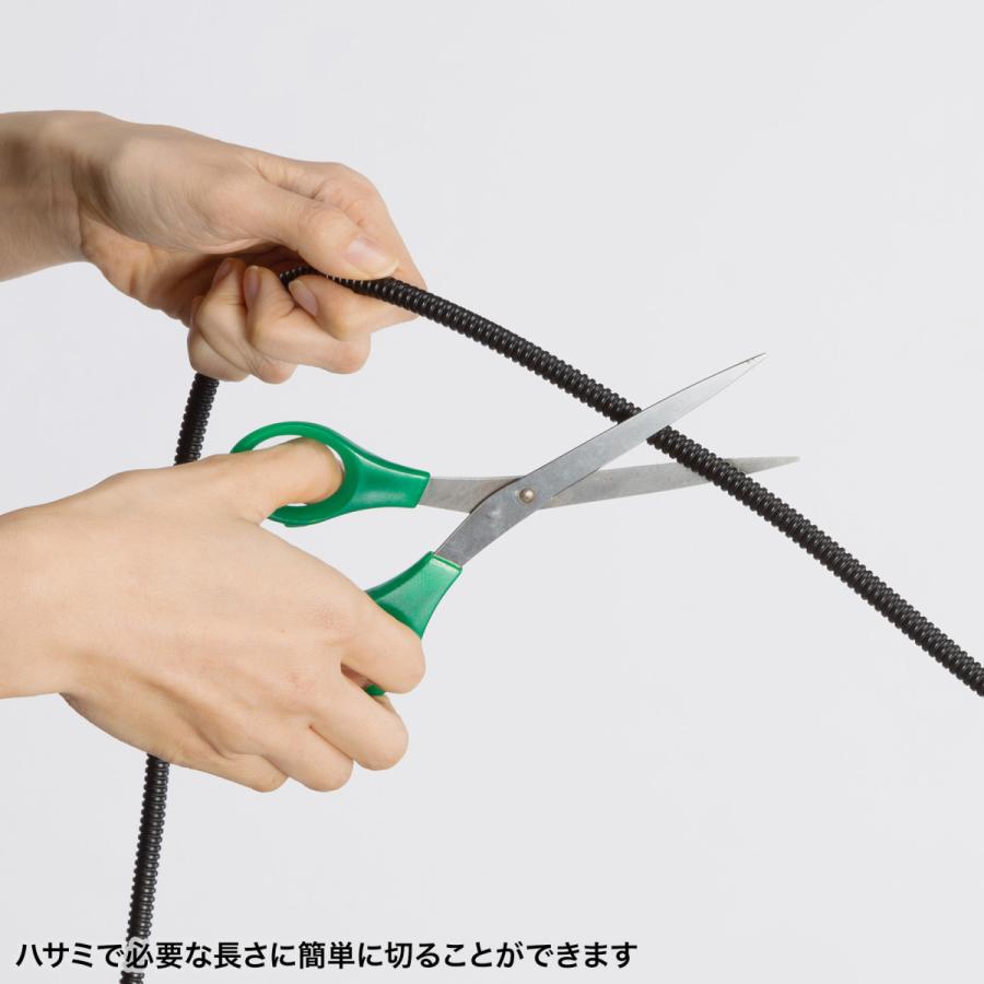 コルゲートチューブ(ブラック・2m巻き・内寸直径10.7mm) SANWA SUPPLY (サンワサプライ) CA-303 | SANWA SUPPLY | 05