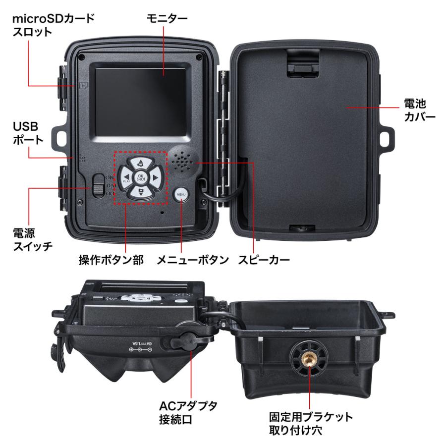 SANWA SUPPLY（サンワサプライ） 連続録画機能付きトレイルカメラ CMS