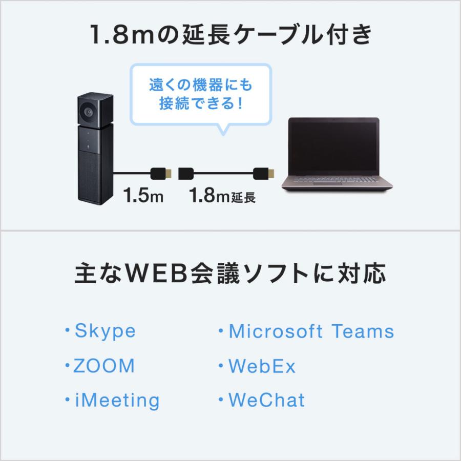 カメラ内蔵USBスピーカーフォン(ブラック) SANWA SUPPLY (サンワサプライ) CMS-V47BK