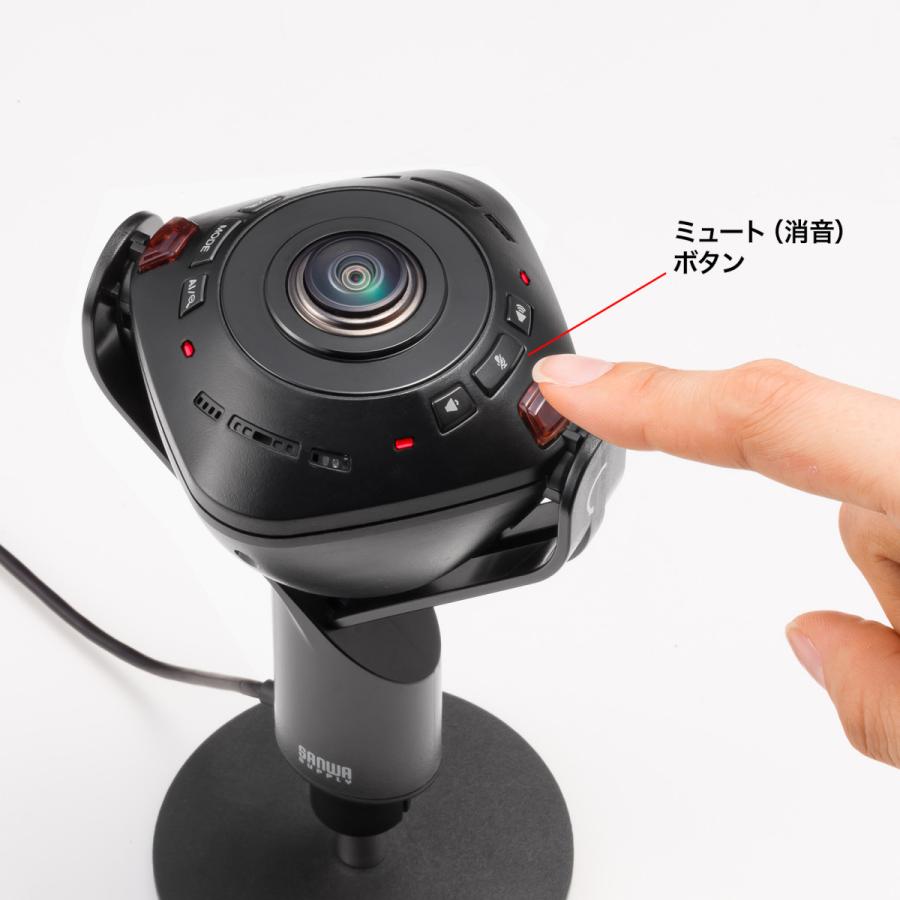 スピーカー内蔵360度Webカメラ SANWA SUPPLY (サンワサプライ) CMS-V71BK★｜telaffy｜04