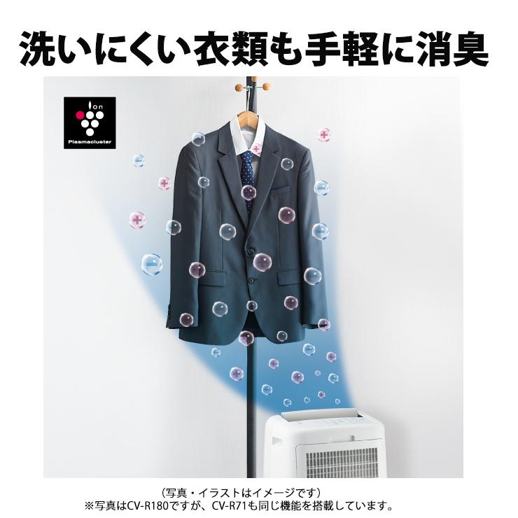【特価セール】 衣類乾燥除湿機 コンパクトタイプ プラズマクラスター7000 ホワイト系 SHARP (シャープ) CV-R71-W★ | SHARP | 08