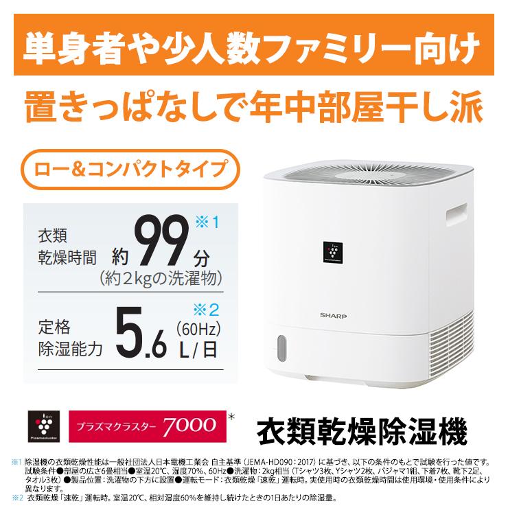 SHARP（シャープ） デシカント方式 衣類乾燥除湿機 ロー