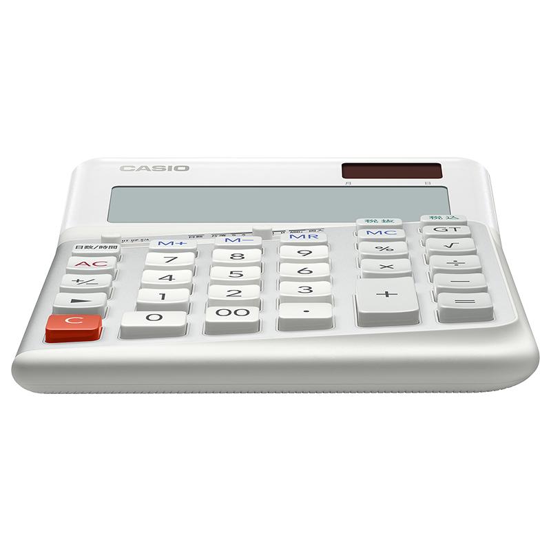 人間工学電卓(左手) デスクタイプ 12桁 ホワイト CASIO (カシオ) DE-12D-L-WE-N★の画像