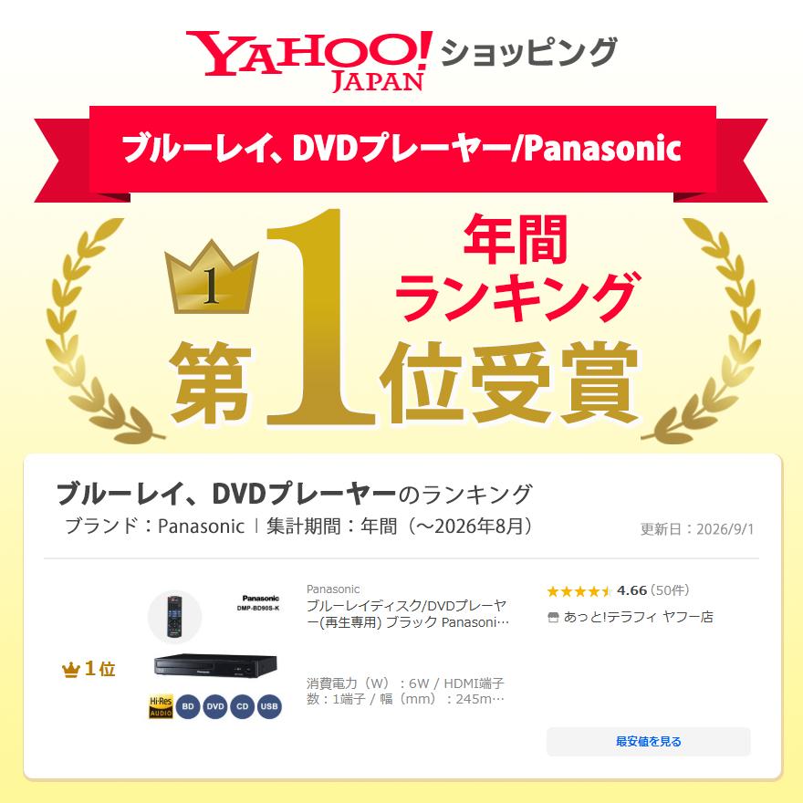 Panasonic（パナソニック） ブルーレイディスク/DVDプレーヤー(再生