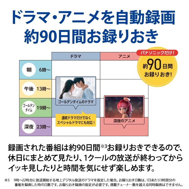【特価セール】 おうちクラウドDIGA(ディーガ) 1TB HDD搭載 ブルーレイレコーダー 2チューナー 無線LAN内蔵 Panasonic (パナソニック) DMR-2W102★ | DIGA | 06
