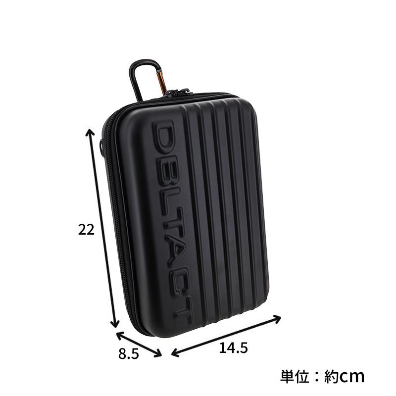 DBLTACT カウリングケース マットブラック Lサイズ 220x145x85mm カラビナ付き ショルダーストラップ付き 三共コーポレーション DT-MPCL-MB★ | 三共コーポレーション | 10