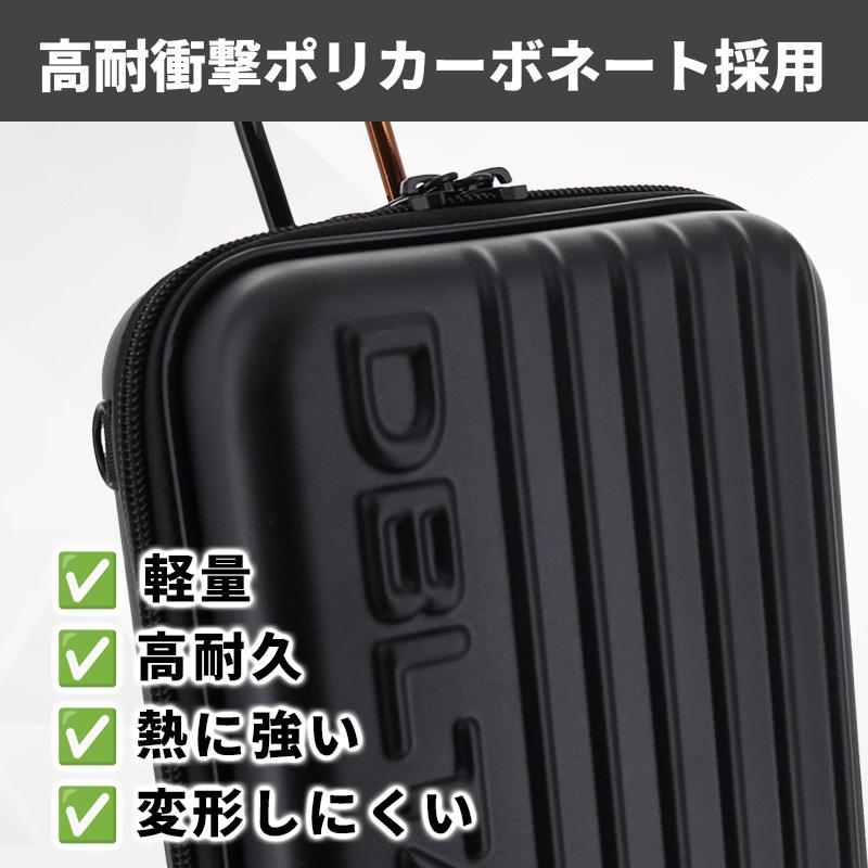 DBLTACT カウリングケース マットブラック Lサイズ 220x145x85mm カラビナ付き ショルダーストラップ付き 三共コーポレーション DT-MPCL-MB★ | 三共コーポレーション | 03