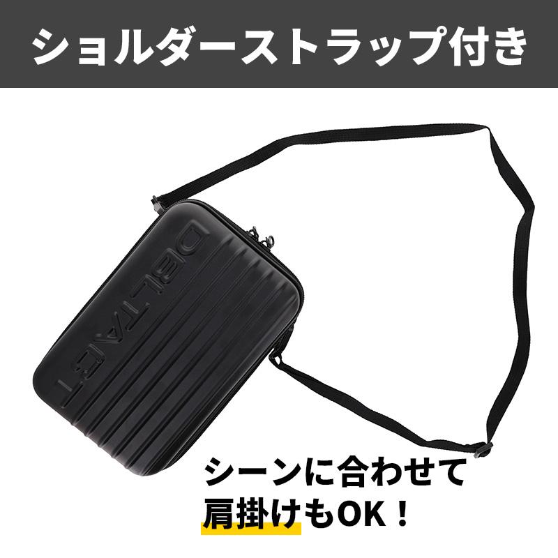 DBLTACT カウリングケース マットブラック Lサイズ 220x145x85mm カラビナ付き ショルダーストラップ付き 三共コーポレーション DT-MPCL-MB★ | 三共コーポレーション | 08