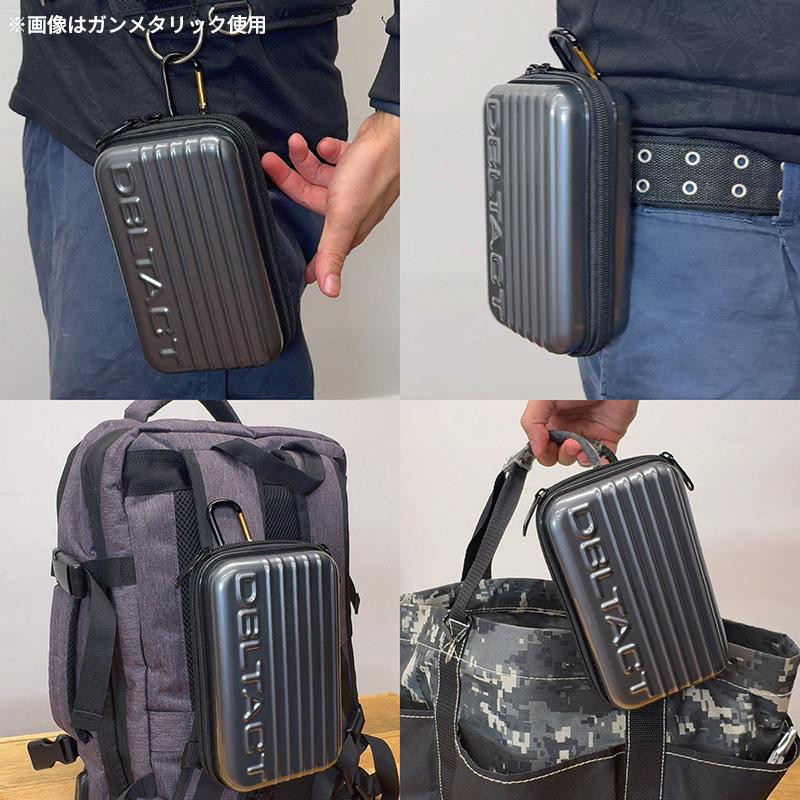 DBLTACT カウリングケース マットブラック Lサイズ 220x145x85mm カラビナ付き ショルダーストラップ付き 三共コーポレーション DT-MPCL-MB★ | 三共コーポレーション | 09