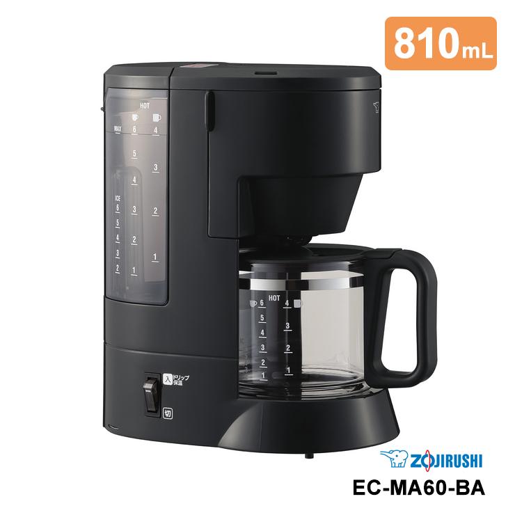 【特価セール】 コーヒーメーカー 珈琲通 ブラック ZOJIRUSHI (象印マホービン) EC-MA60-BA★（Yahoo!・あっと!テラフィ ヤフー店）
