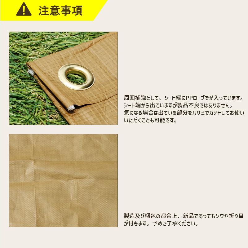【特価セール】 ナチュラルカラーなレジャーシート ウルフブラウン Lサイズ 1827 約172x262cm くすみカラー ブルーシート アウトドア 屋外 サンテク HAG-O03★ | ブランド登録なし | 18