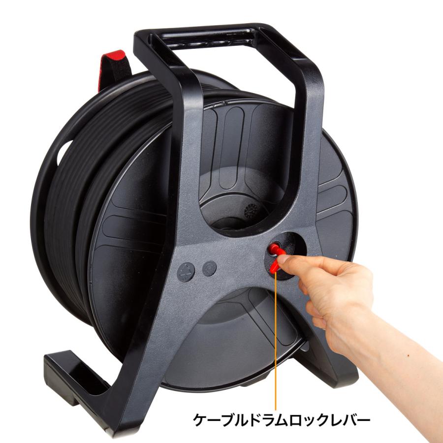 屋外用巻取り延長CAT6A LANケーブル SANWA SUPPLY (サンワサプライ) KB-MKE21BK_6