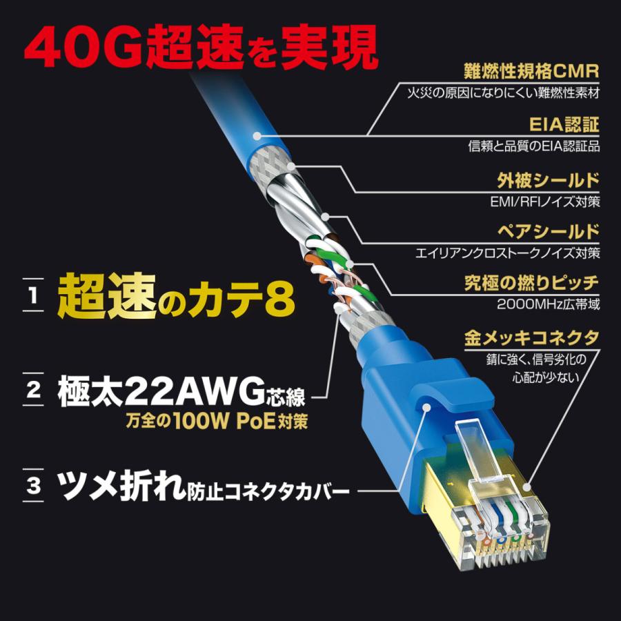 SANWA SUPPLY（サンワサプライ） ツメ折れ防止カバー付きカテゴリ8A