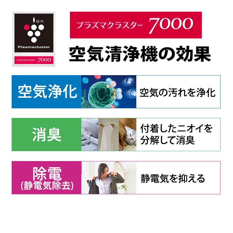 加湿空気清浄機 プラズマクラスター7000搭載 薄型エントリーモデル ホワイト系 SHARP (シャープ) KC-T50-W★ | プラズマクラスター | 04