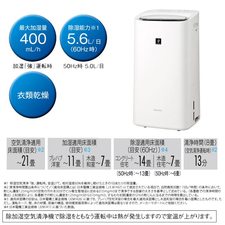 SHARP（シャープ） 除加湿空気清浄機 ホワイト系 プラズマクラスター