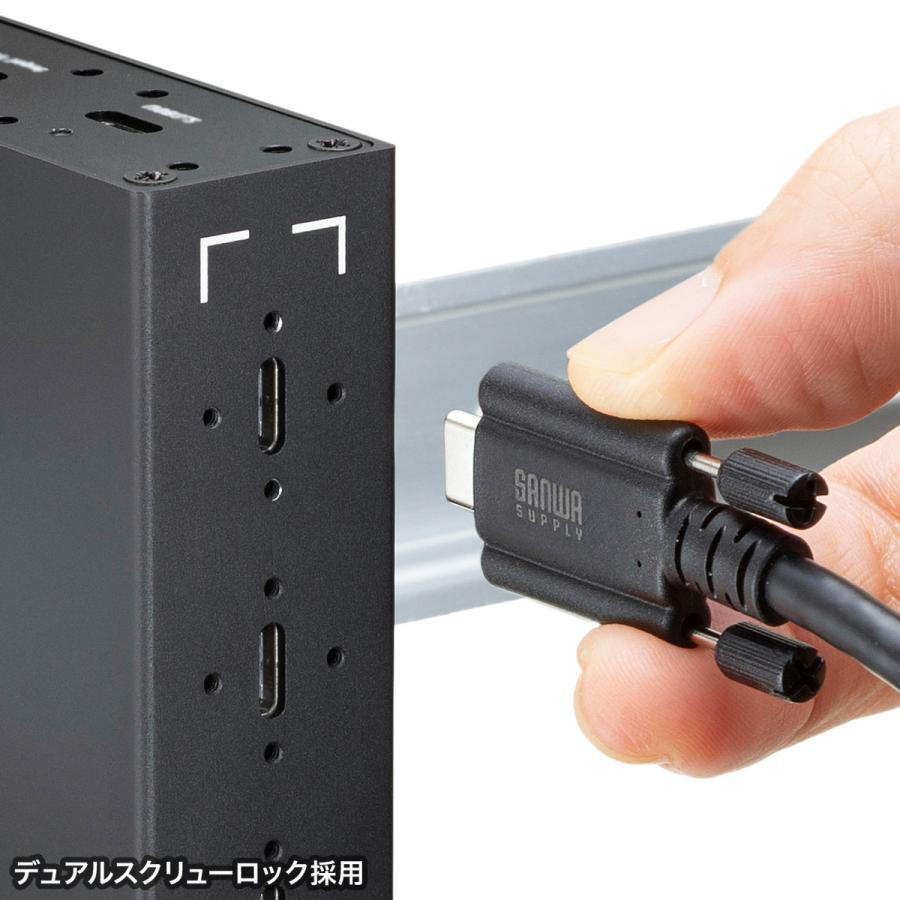 USB 20Gbps Type-Cケーブル(デュアルスクリューロック・240W・1m) SANWA SUPPLY (サンワサプライ) KU-20GCCPEDSL10 | SANWA SUPPLY | 02