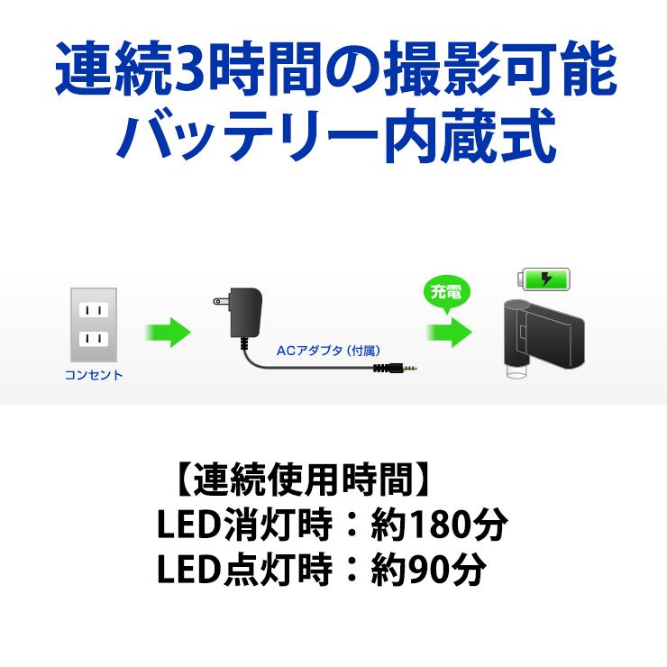 デジタル顕微鏡 光学ズーム最大300倍 SANWA SUPPLY (サンワサプライ) LPE-05BKの画像