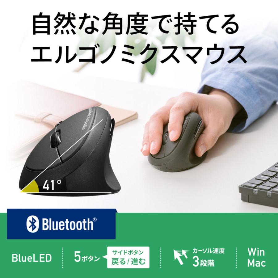 Bluetoothエルゴノミクスマウス(ブラック) SANWA SUPPLY (サンワサプライ) MA-ERGBT18｜telaffy｜19