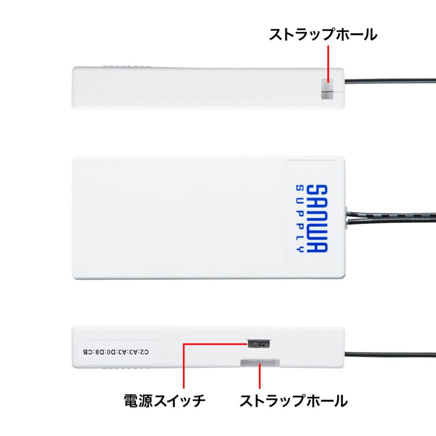 圧力センサー搭載BLEビーコン(3個セット) SANWA SUPPLY (サンワサプライ) MM-BLEBC6_3